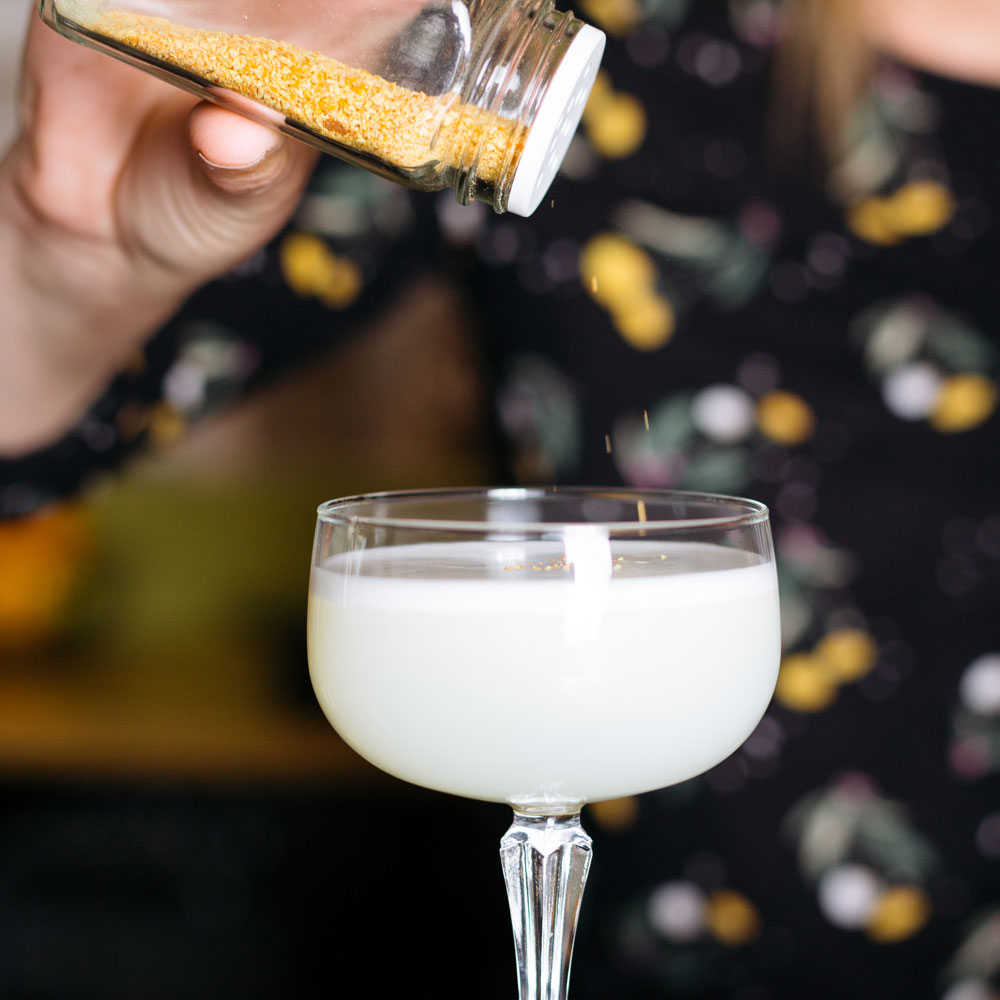Bee's Knees Cocktail With Topping