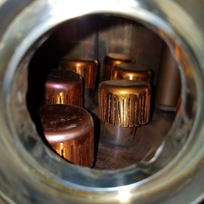 Custom Copper Bubble Plates for the Dry Land Whiskey Still