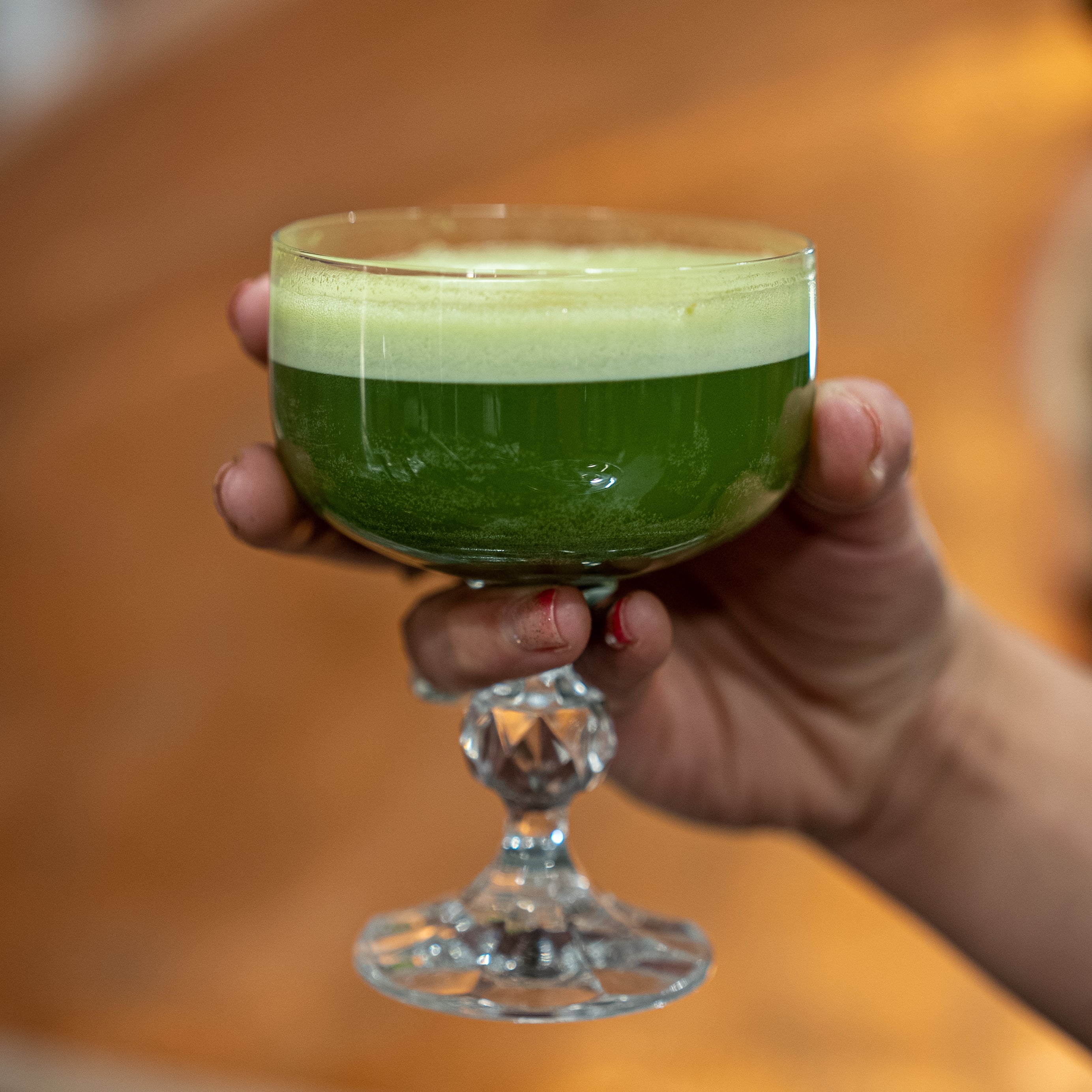 Matcha Sour with Native Colorado Gin
