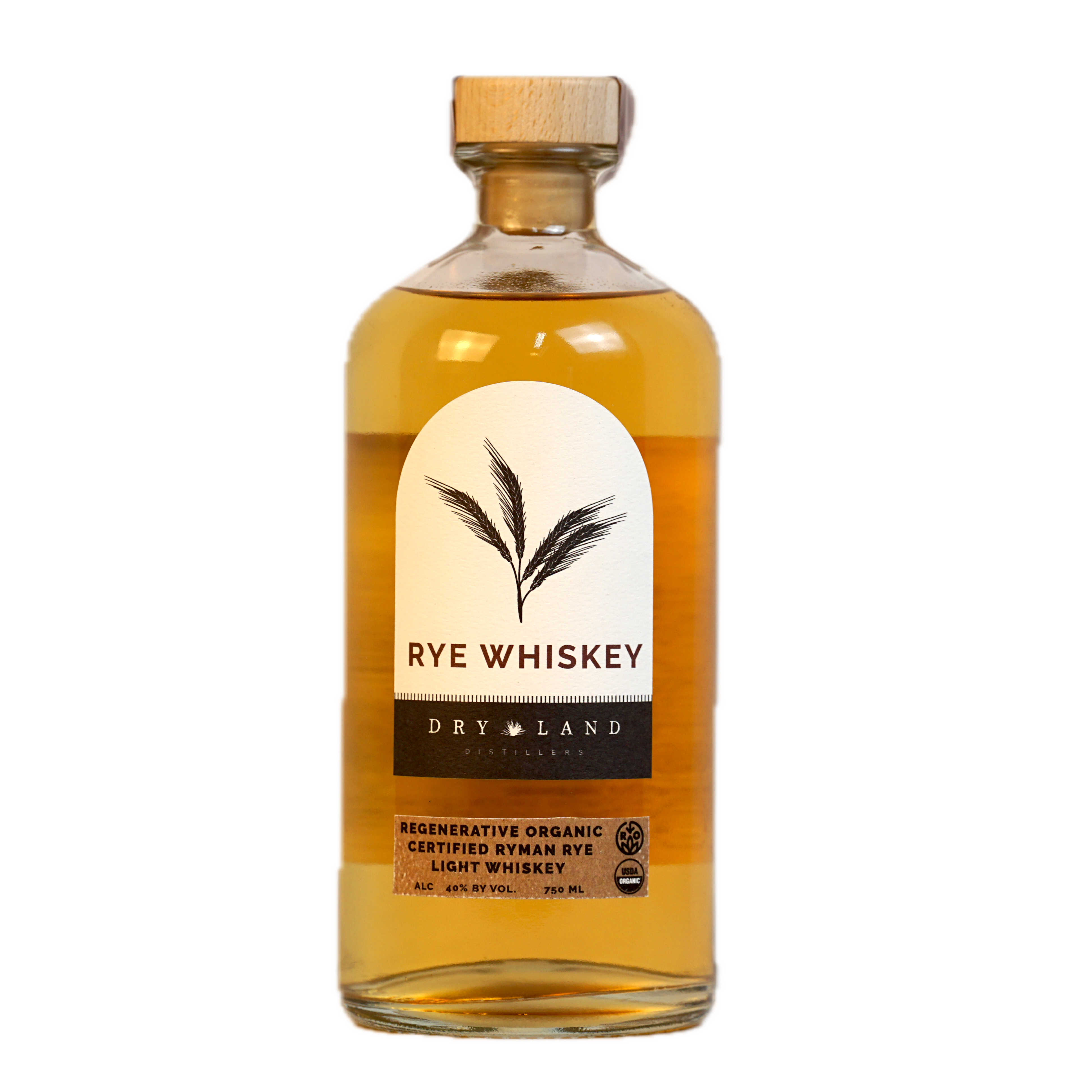 Ryman Rye Light Whiskey made with 100% Regenerative Organic Certified Grain