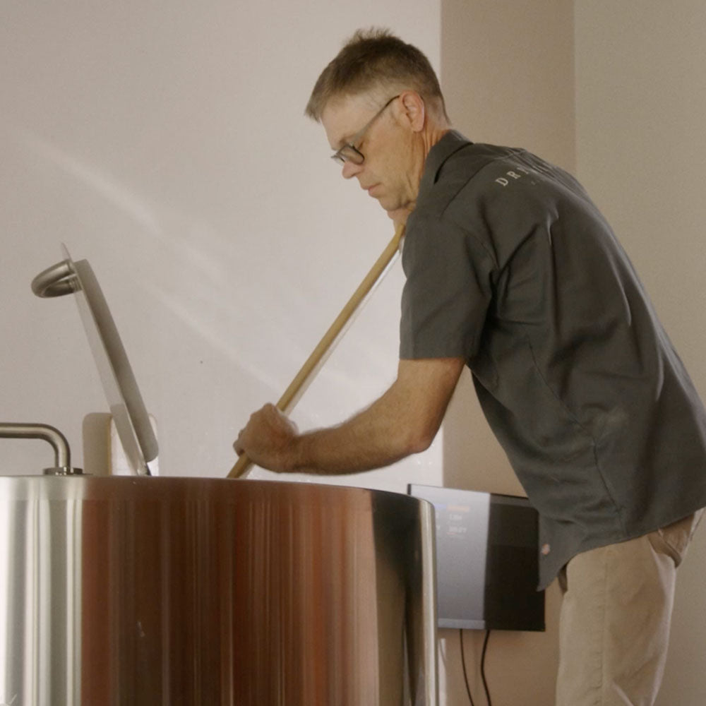 Nels Roe Mashing At Dry Land Distillery